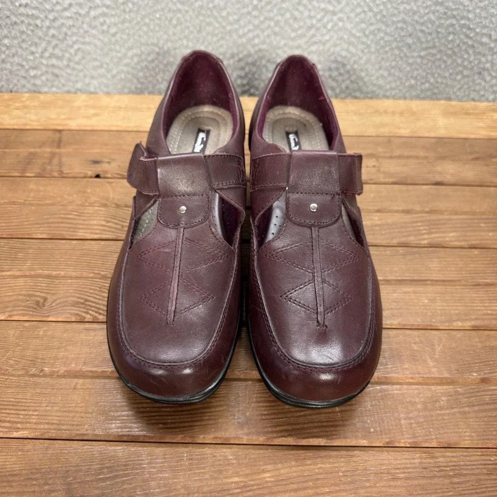 Thom McAn Shoes Womens 9W‎ Cranberry Hilliard Leather Mary Jane Loafers Preppy
